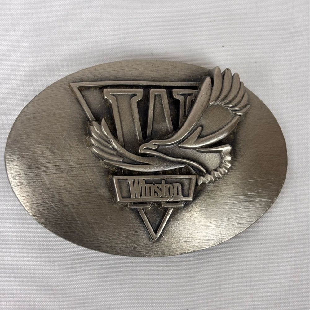 Vintage Belt Buckle Winston Advertisement Eagle Nascar Winston Cup Racing 90's